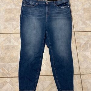 Womens Torrid premium solid blue stretch skinny jeans size 26